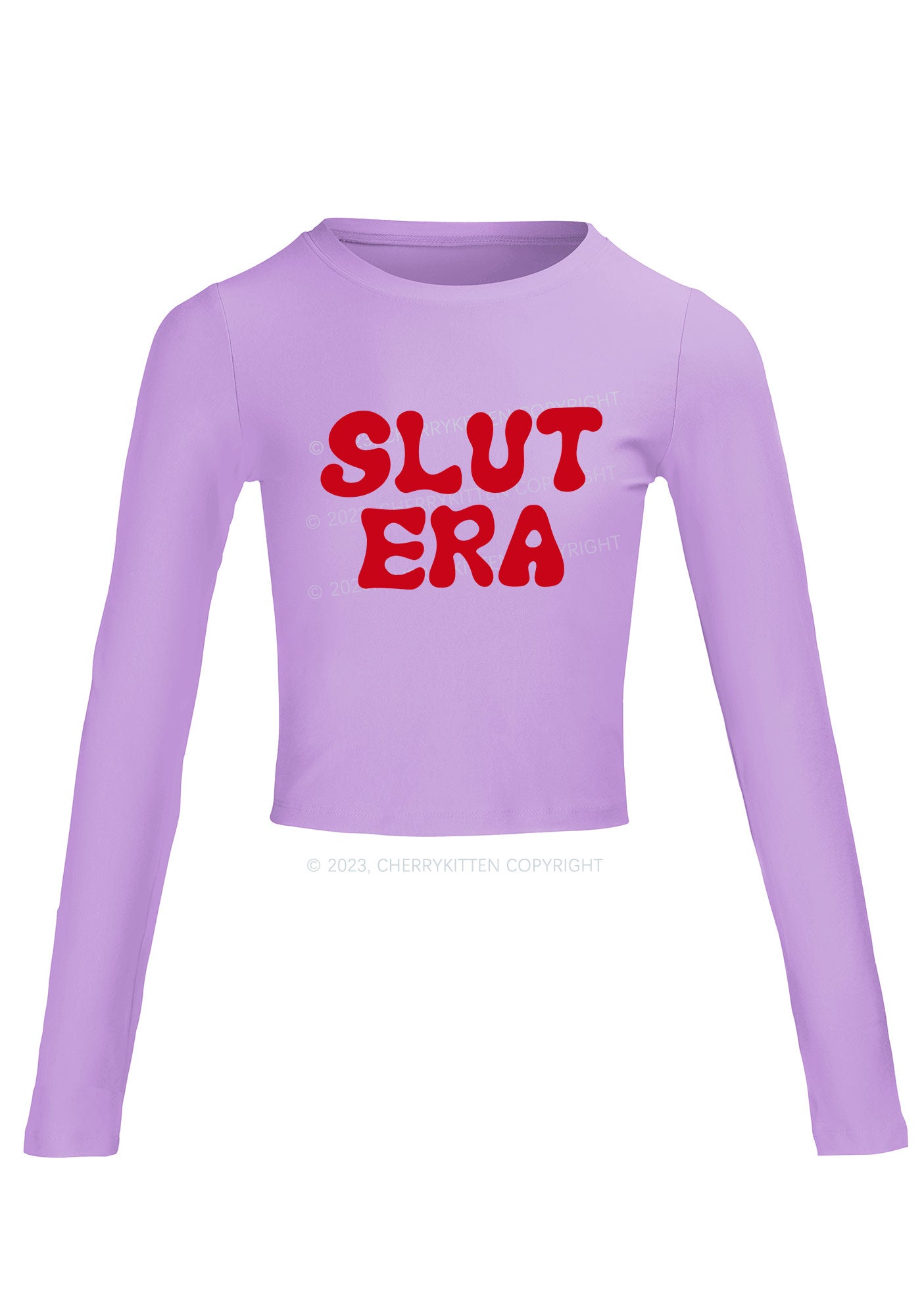 Slxt Era Long Sleeve Crop Top Cherrykitten