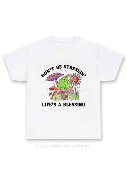 Don't Be Stressin Y2K Chunky Shirt Cherrykitten