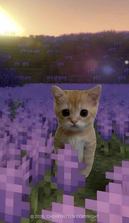 Lavender Kitten Y2K Phone Case Cherrykitten