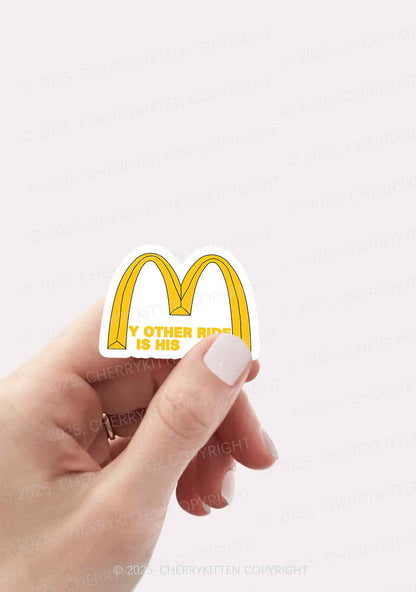 Ride His Face 1Pc Y2K Sticker Cherrykitten
