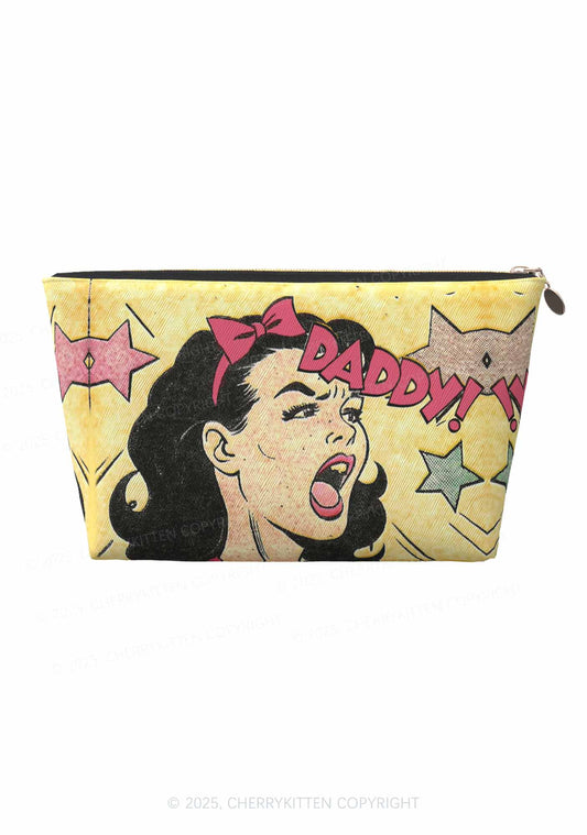 Call Daddy Y2K Leather Makeup Bag Cherrykitten