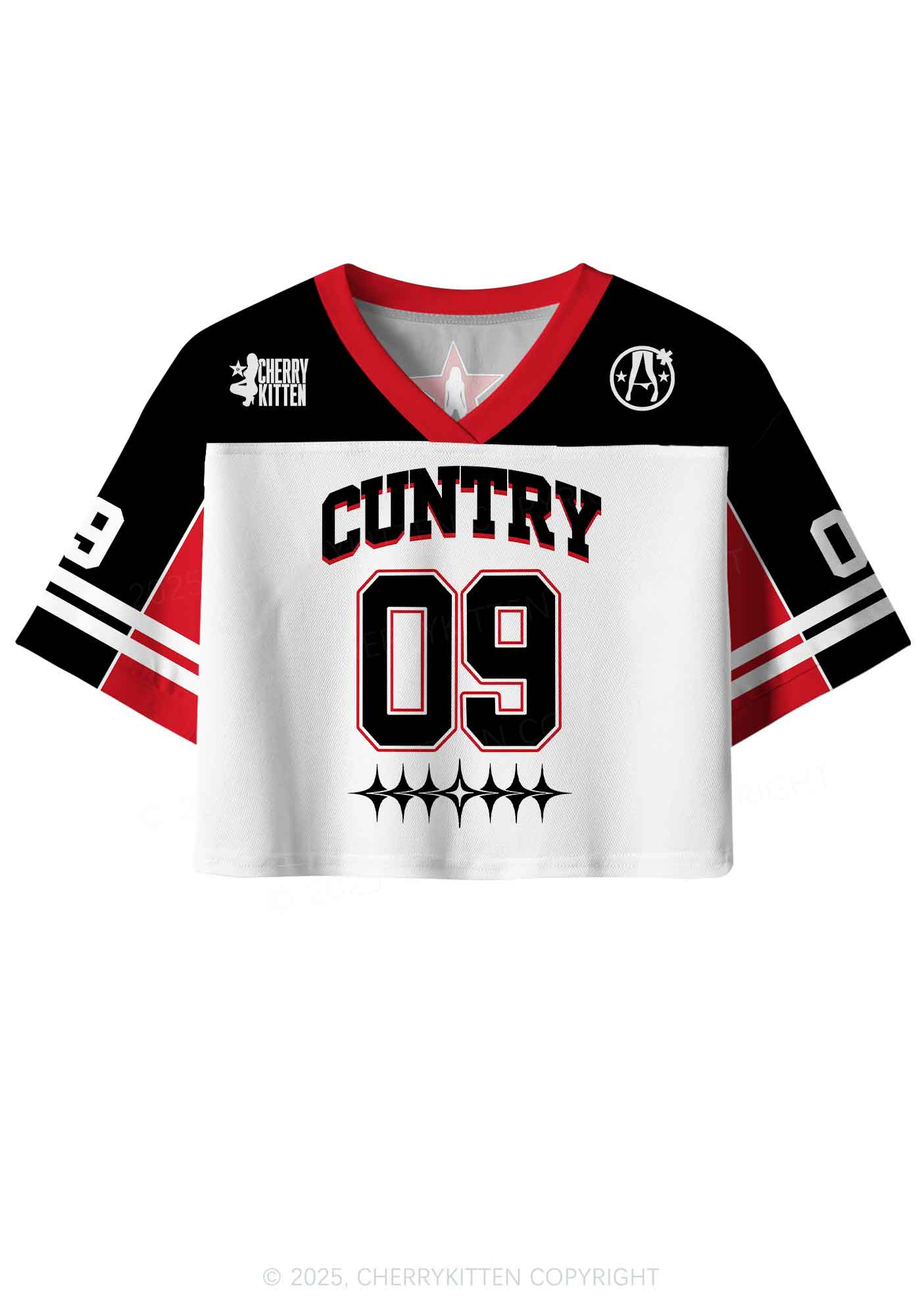 Custom Cuntry Y2K Crop Sport Jersey Shirts Cherrykitten