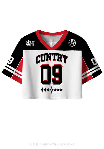 Custom Cuntry Y2K Crop Sport Jersey Shirts Cherrykitten