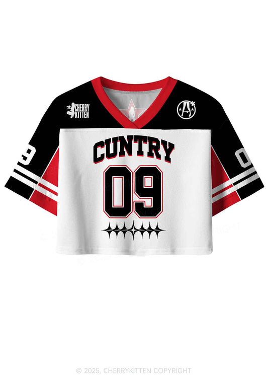 Custom Cuntry Y2K Crop Sport Jersey Shirts Cherrykitten