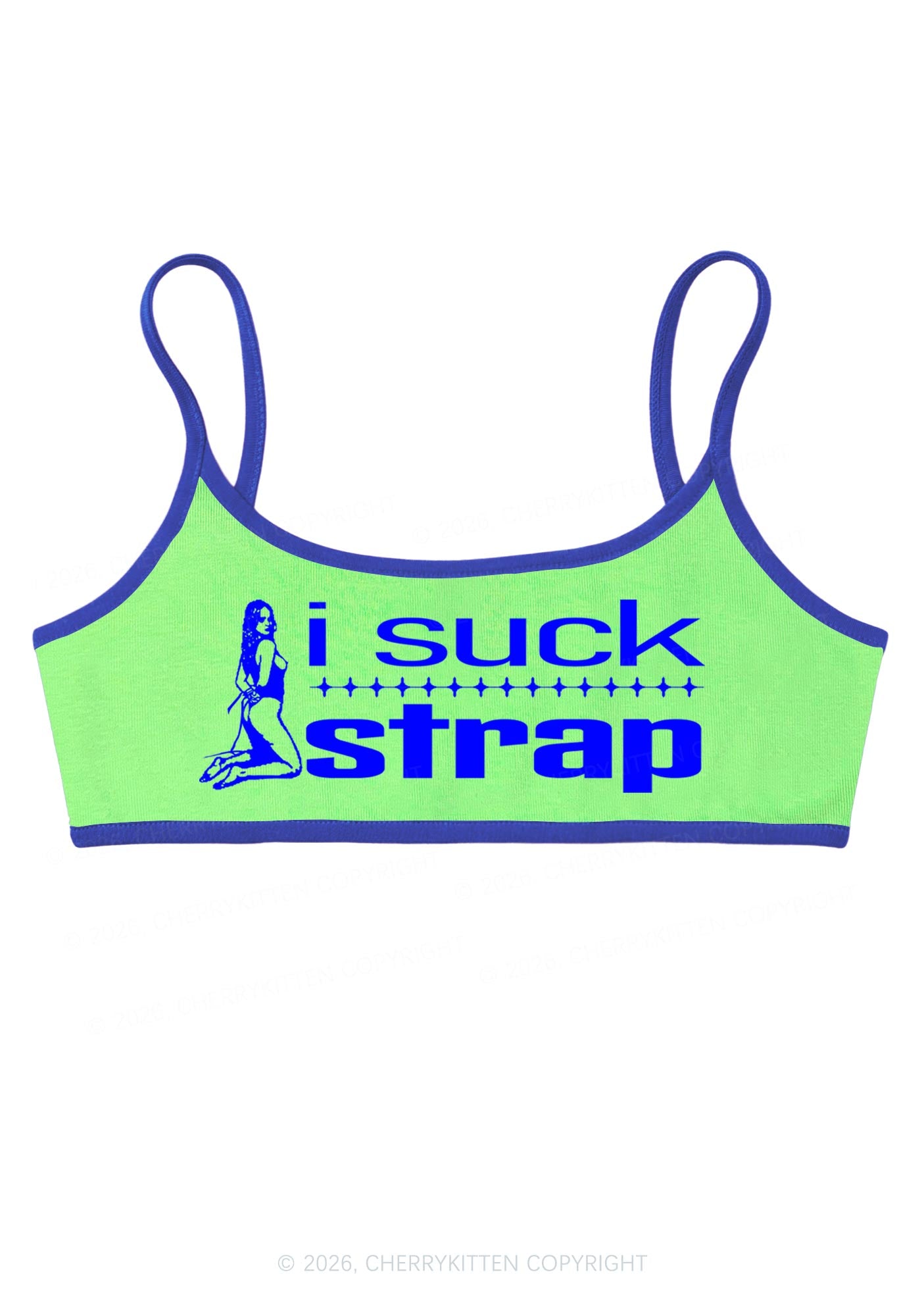 I Suck Strap Y2K Super Crop Cami Cherrykitten