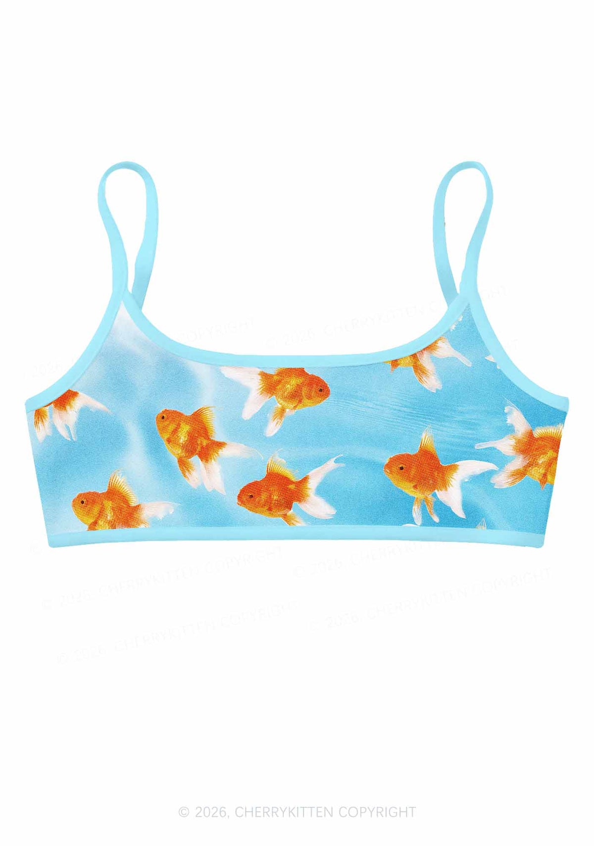 Goldfish Y2K Print Super Crop Cami Cherrykitten