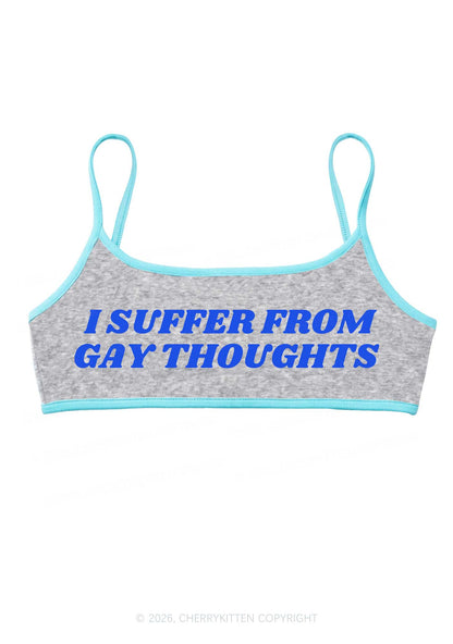 I Suffer From Gay Thoughts Pride Y2K Super Crop Cami Cherrykitten