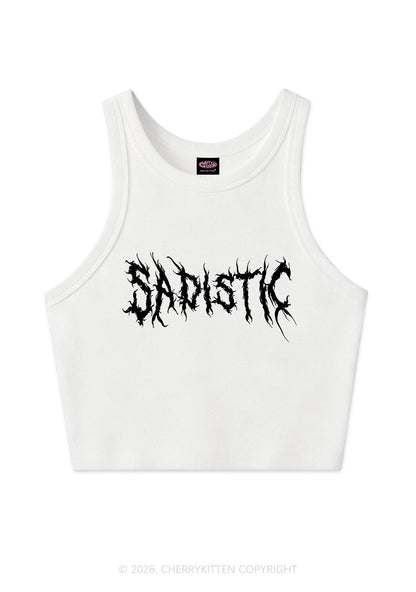 Sapistic Skull Y2K Crop Tank Top Cherrykitten