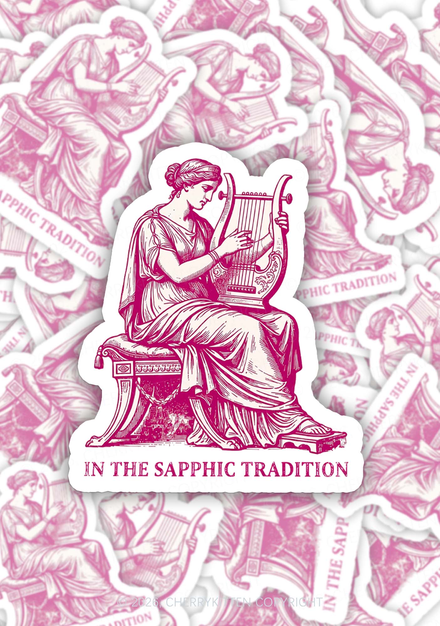 In The Sapphic Tradition Pride 1pc Y2K Sticker Cherrykitten