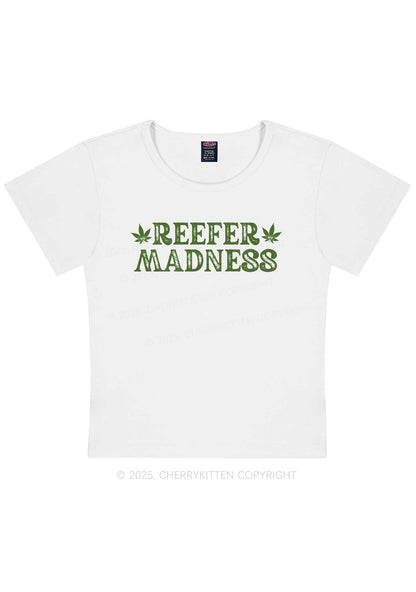 Green Madness Y2K Baby Tee Cherrykitten