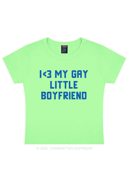 Love My Gay BF Pride Y2K Baby Tee Cherrykitten