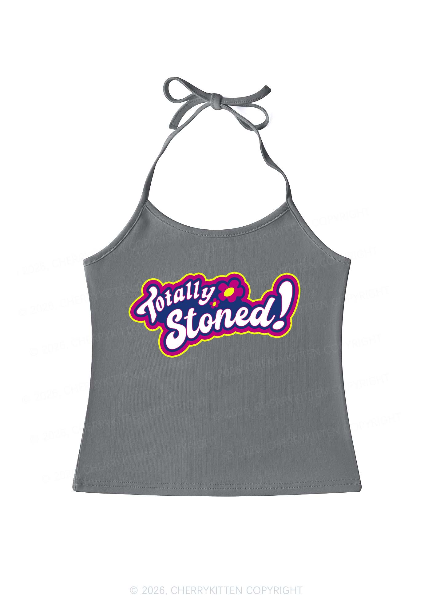 Totally Stoned Y2K Halter Neck Cami Cherrykitten