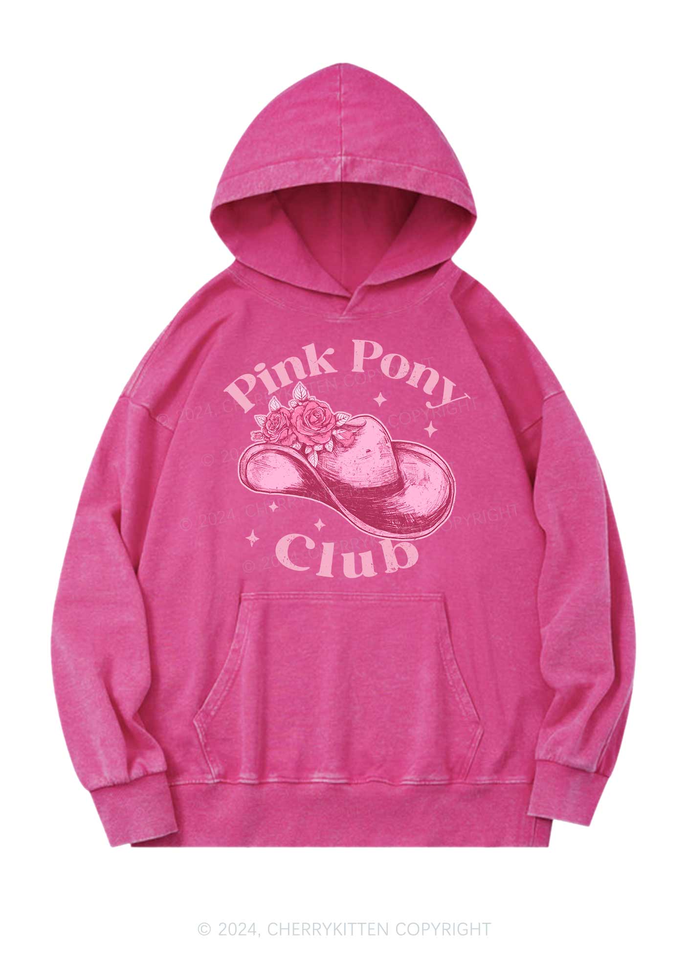 Pink Pony Club Y2K Washed Hoodie Cherrykitten