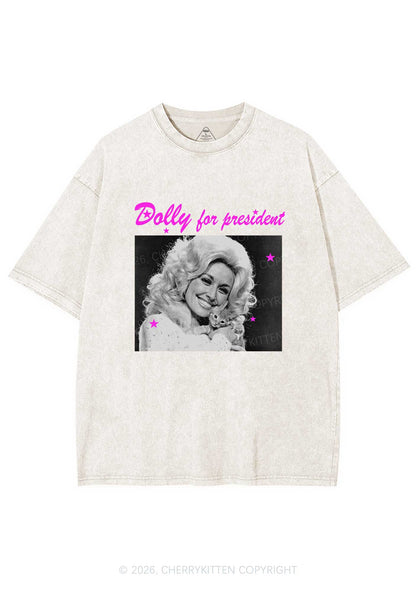 Doll For President Y2K Shirts Washed Tee Cherrykitten