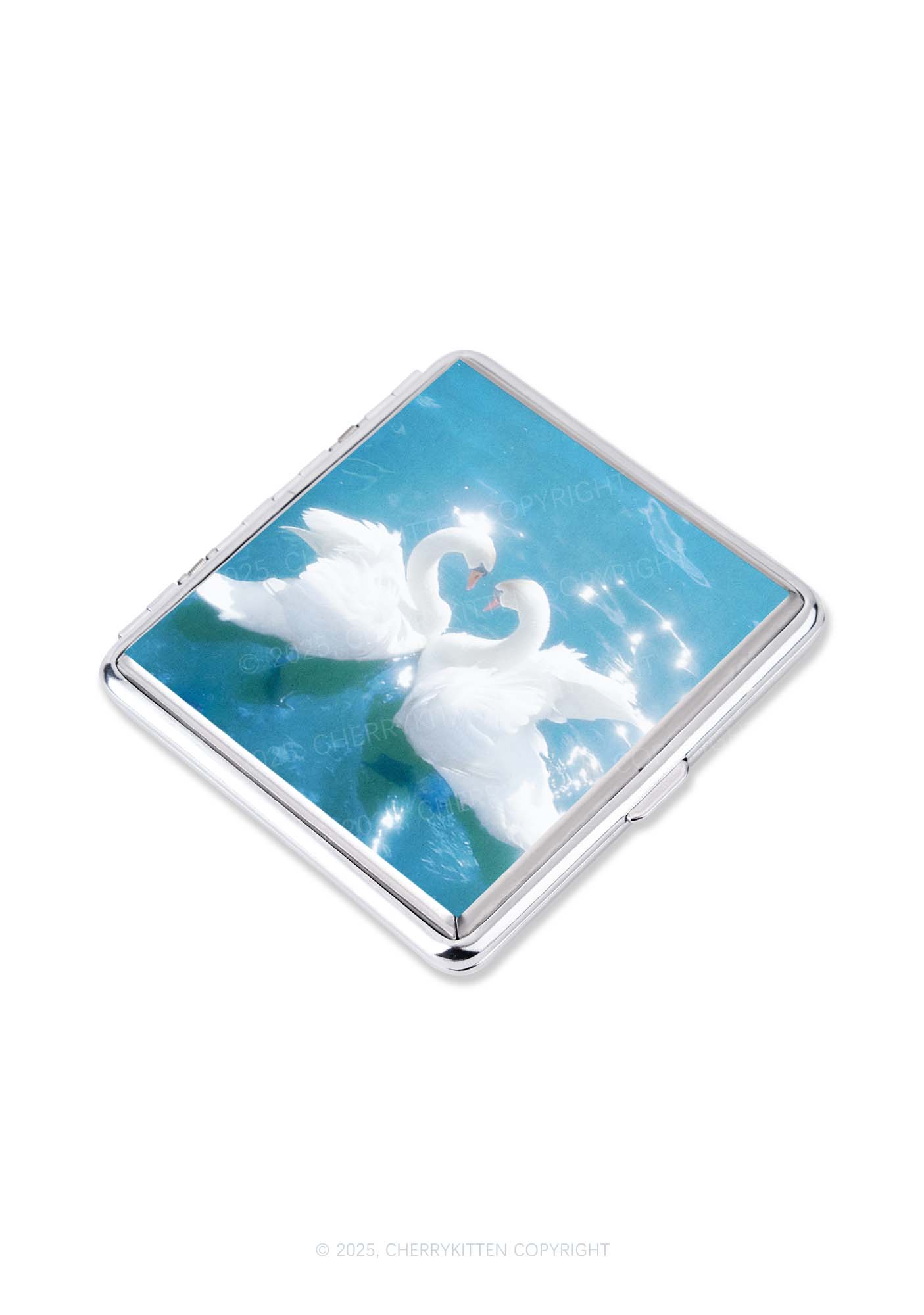 Swan Lovers Y2K Cigarette Case Cherrykitten