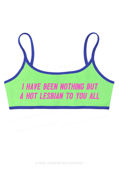 I Have Been A Hot Lesbian Pride Y2K Super Crop Cami Cherrykitten