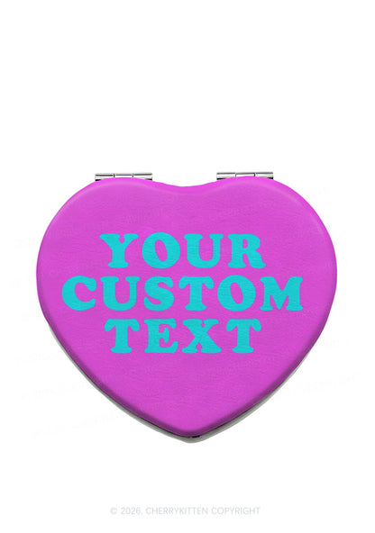 Custom Text Y2K Folding Makeup Mirror Cherrykitten