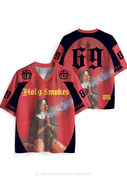 Holy Smokes Y2K Sport Jersey Shirts Cherrykitten