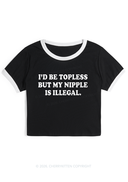 My Nxpple Is Illegal Y2K Ringer Tee Cherrykitten