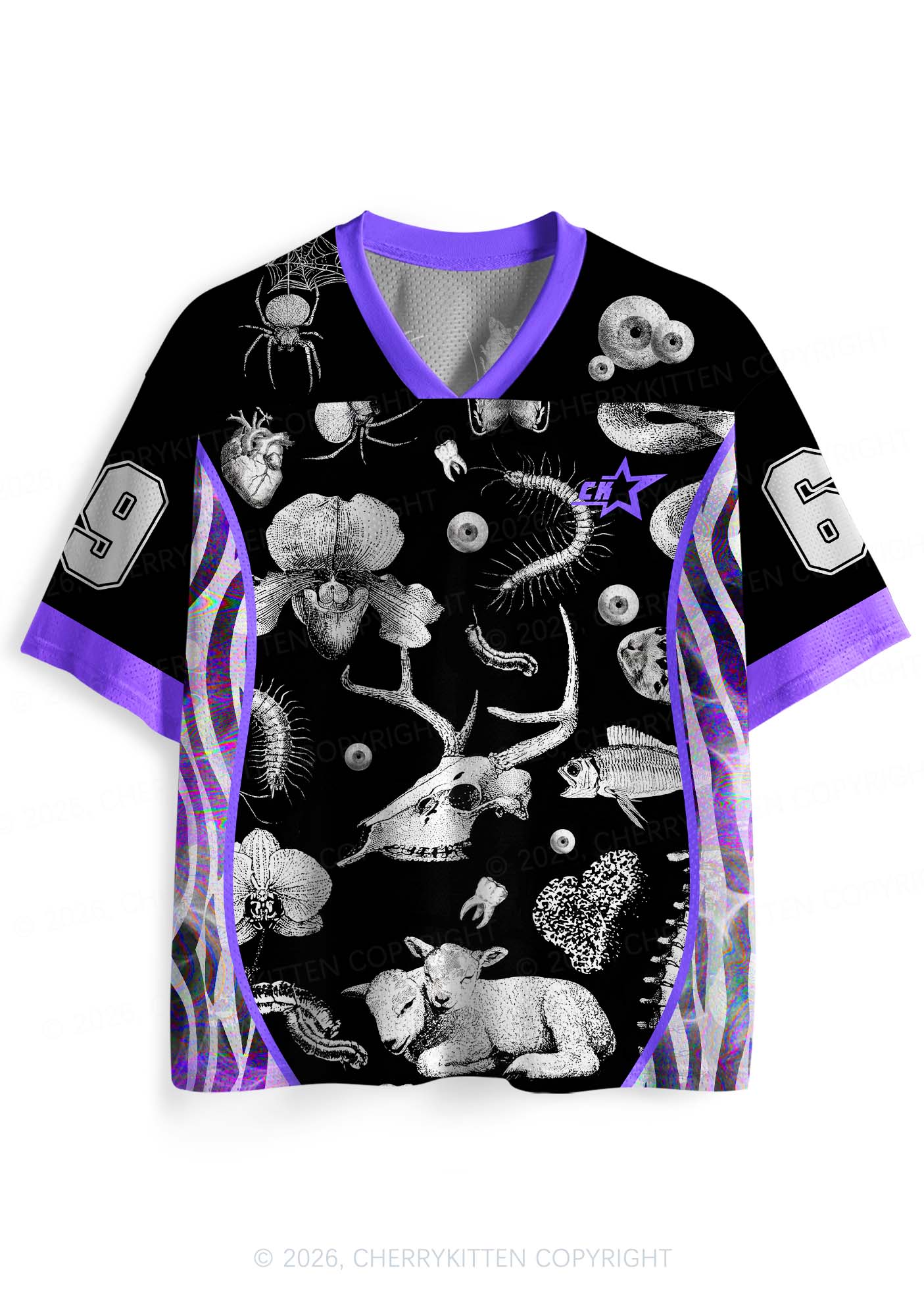 Halloween Dark Sheep Bone Y2K Sport Jersey Shirts Cherrykitten