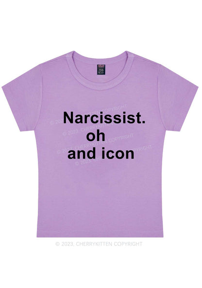 Narcissist Icon Y2K Baby Tee Cherrykitten