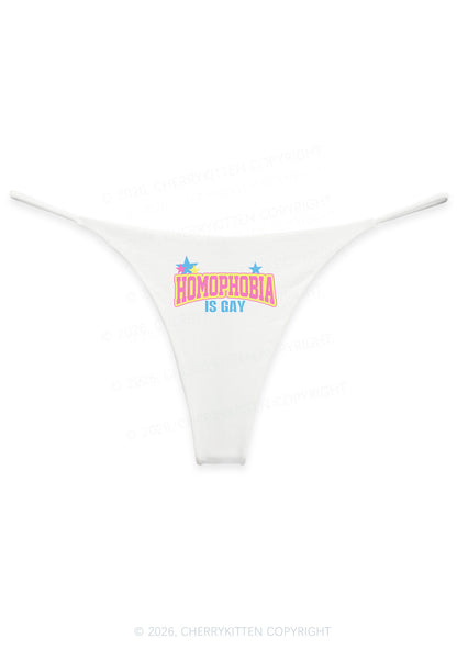 Homophobia Is Gay Pride Y2K Bikini String Thong Cherrykitten
