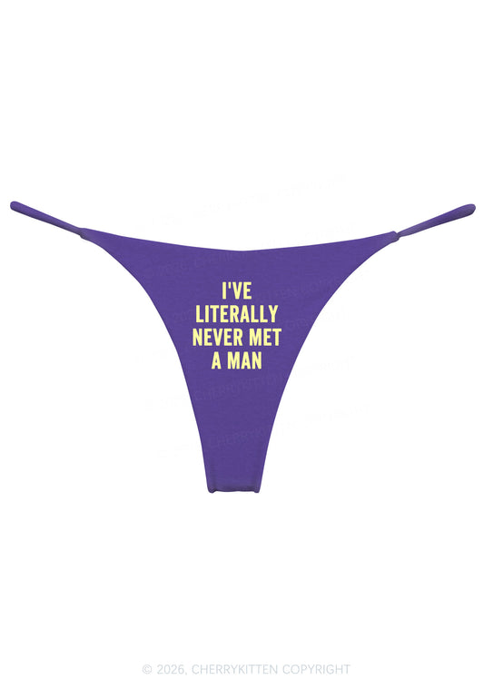 Never Met A Man Pride Y2K Bikini String Thong Cherrykitten