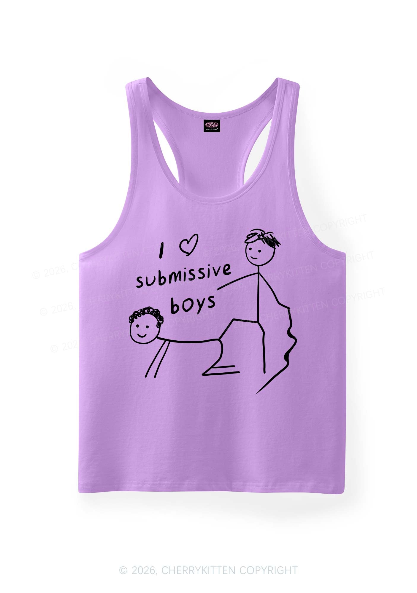 I Love S Gay Boys Pride Y2K Men Racerback Tank Top Cherrykitten