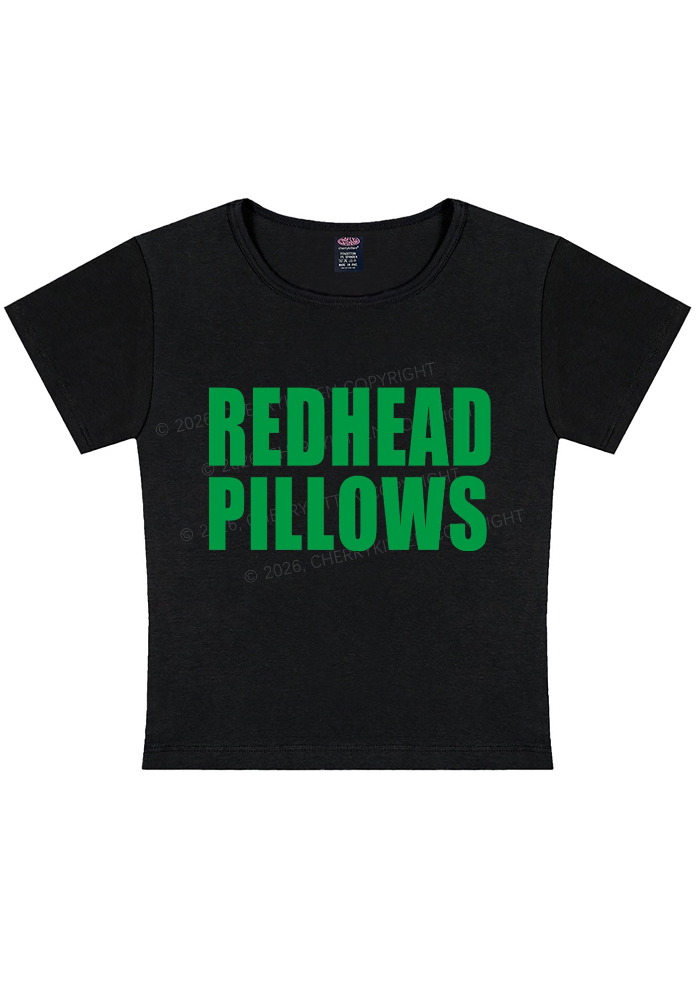 Redhead Pillows St Patricks Y2K Baby Tee Cherrykitten