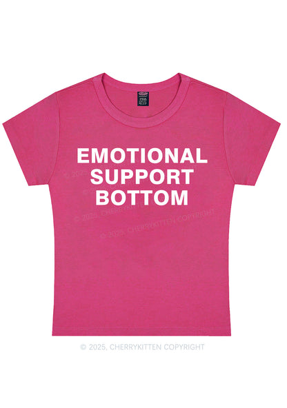 Curvy Emotional Support Bottom Pride Y2K Baby Tee Cherrykitten