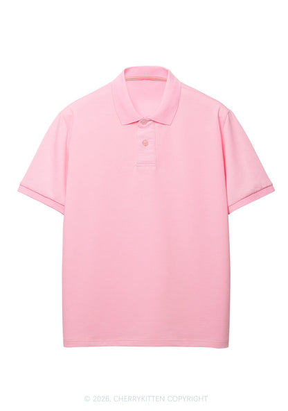 Plain Y2K Polo Shirts Cherrykitten