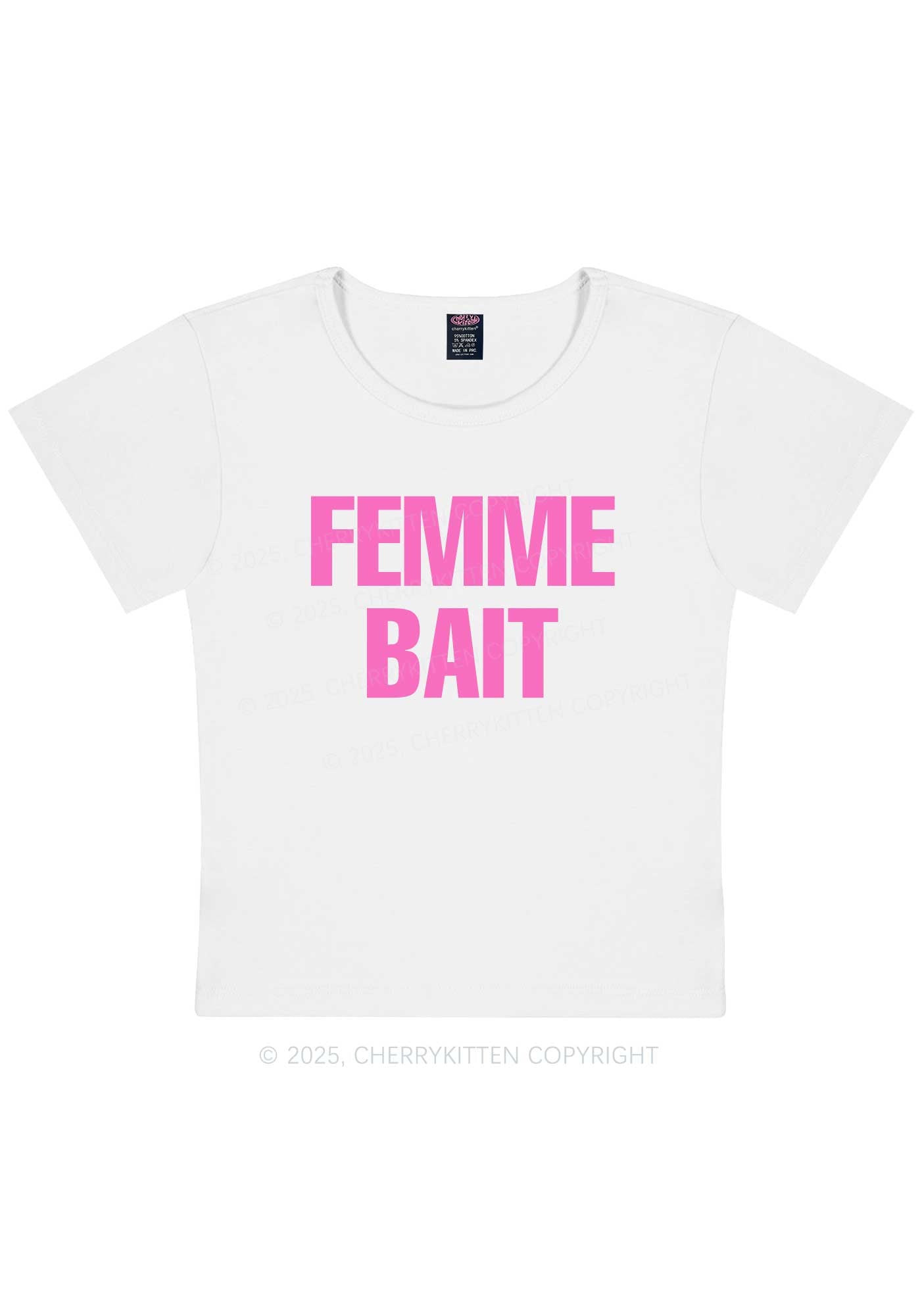 Femme Bait Y2K Baby Tee Cherrykitten