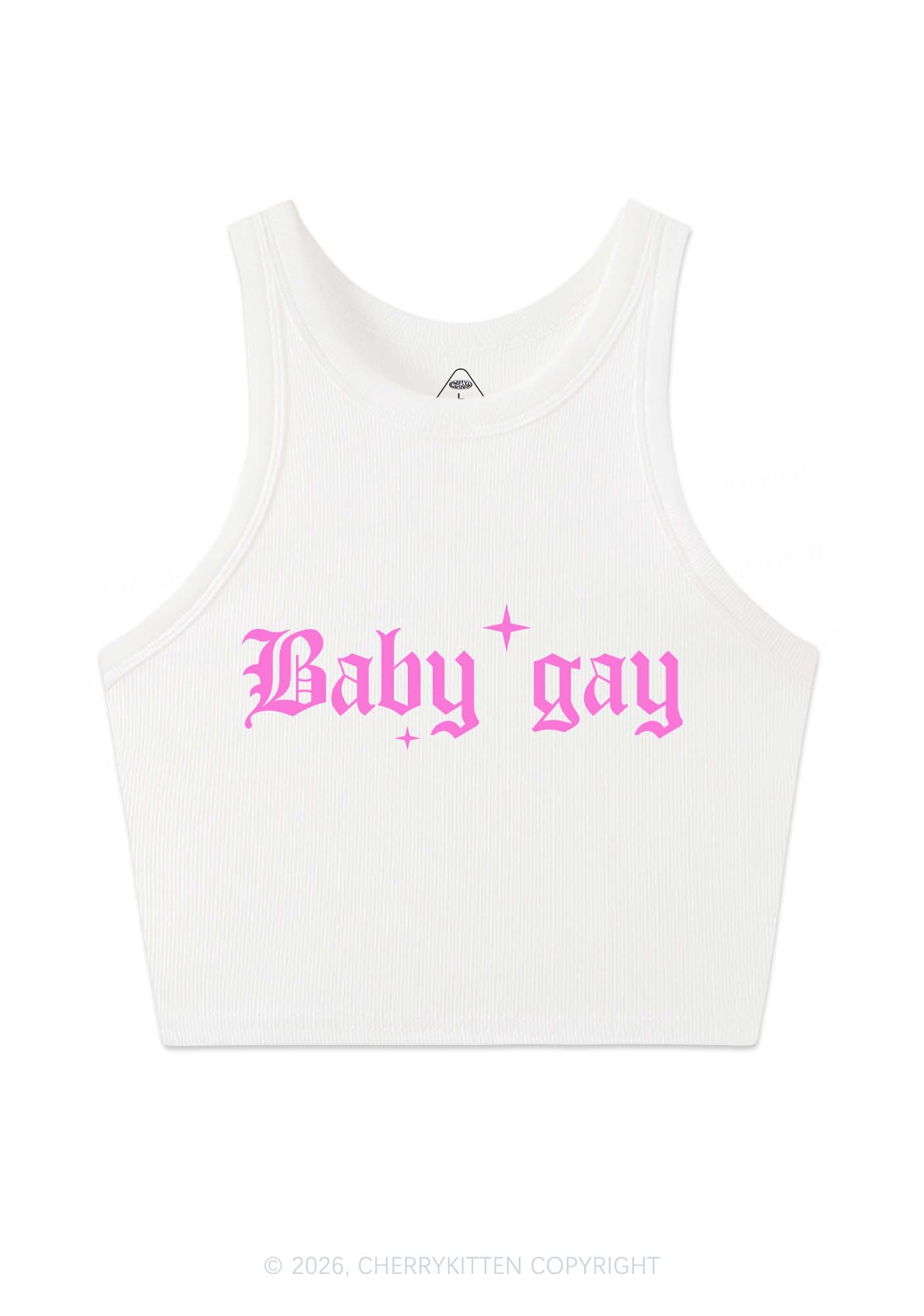Baby Gay Pride Y2K Crop Tank Top Cherrykitten