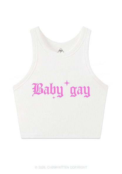 Baby Gay Pride Y2K Crop Tank Top Cherrykitten