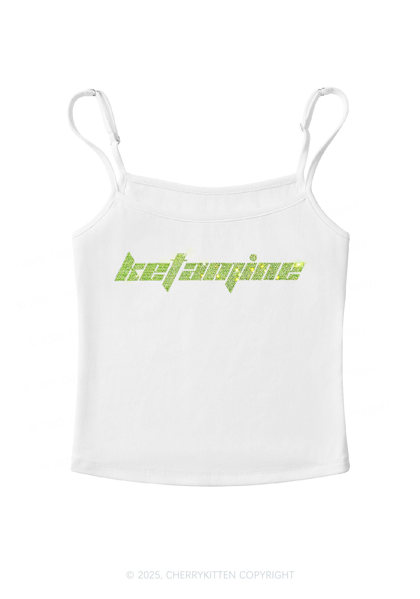 Rhinestone Ketamxxe Y2K Spaghetti Strap Cami Cherrykitten