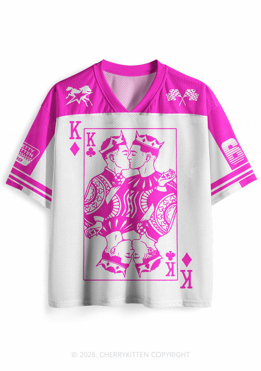 Hot Pink Gay King Pride Y2K Sport Jersey Shirts Cherrykitten