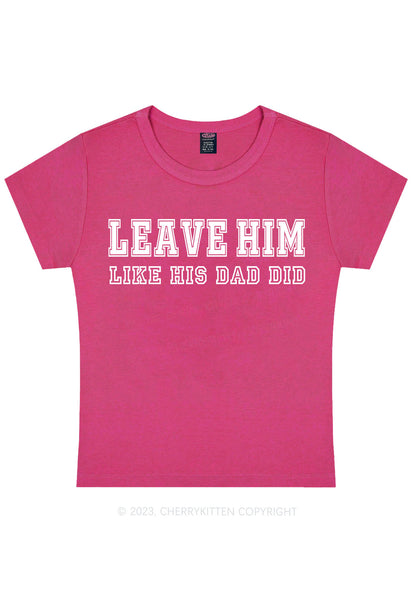 Curvy Leave Him Y2K Baby Tee Cherrykitten