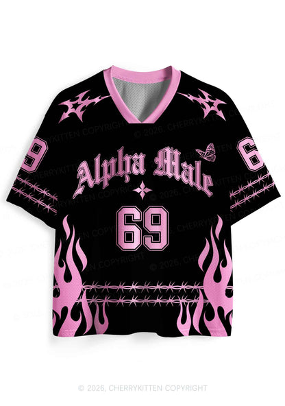 Pink Alpha Male Butterfly Pride Y2K Sport Jersey Shirts Cherrykitten