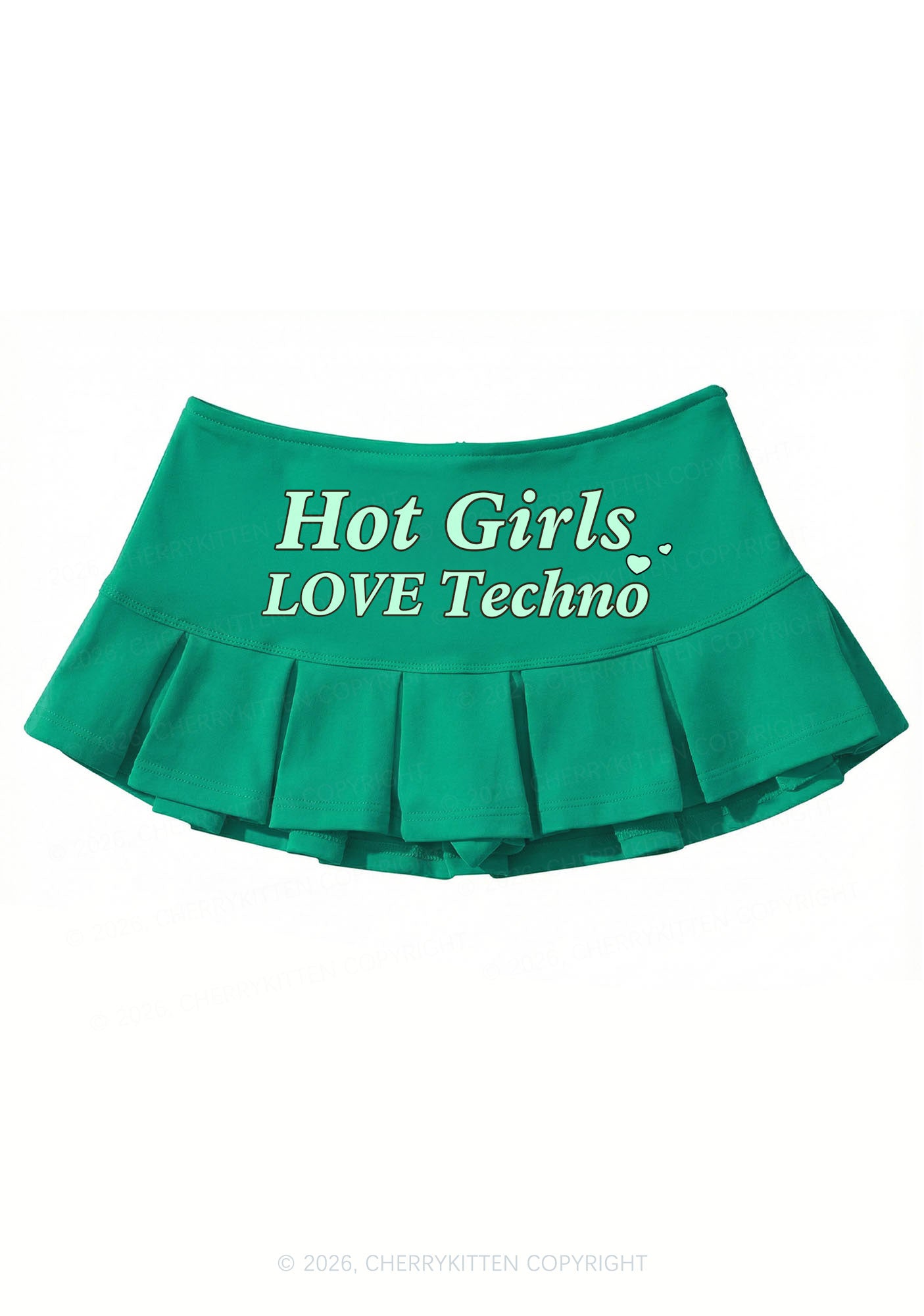 Hot Girls Love Techno Y2K Mini Pleated Skirts Cherrykitten