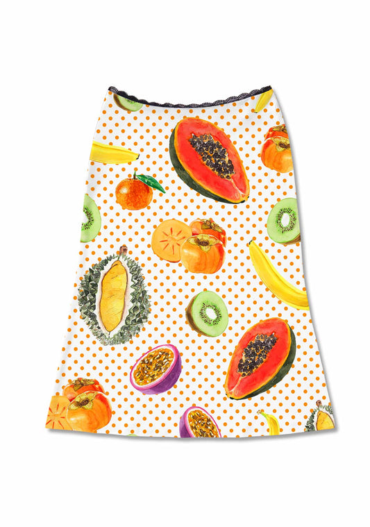 Fruity Dots Pride Y2K Print Midi Skirt Cherrykitten