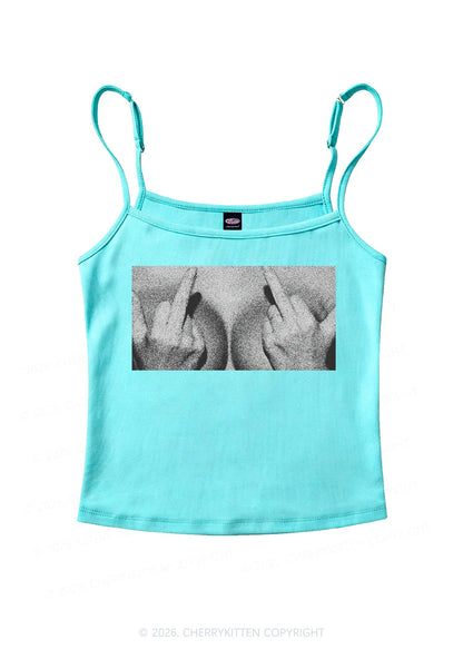 Middle Finger Bxxbs Y2K Spaghetti Strap Cami Cherrykitten