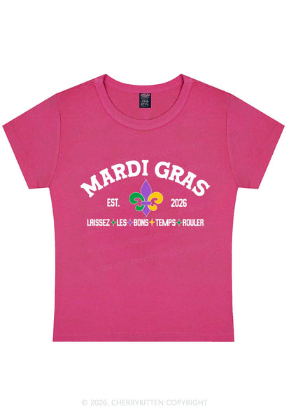 Mardi Gras Laissez Les Bons Temps Rouler Y2K Baby Tee Cherrykitten