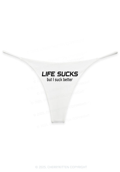 Life Sucks Y2K Bikini String Thong Cherrykitten