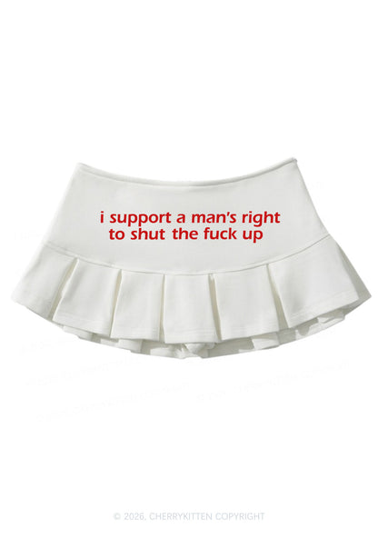 I Support A Mans Right Y2K Mini Pleated Skirts Cherrykitten