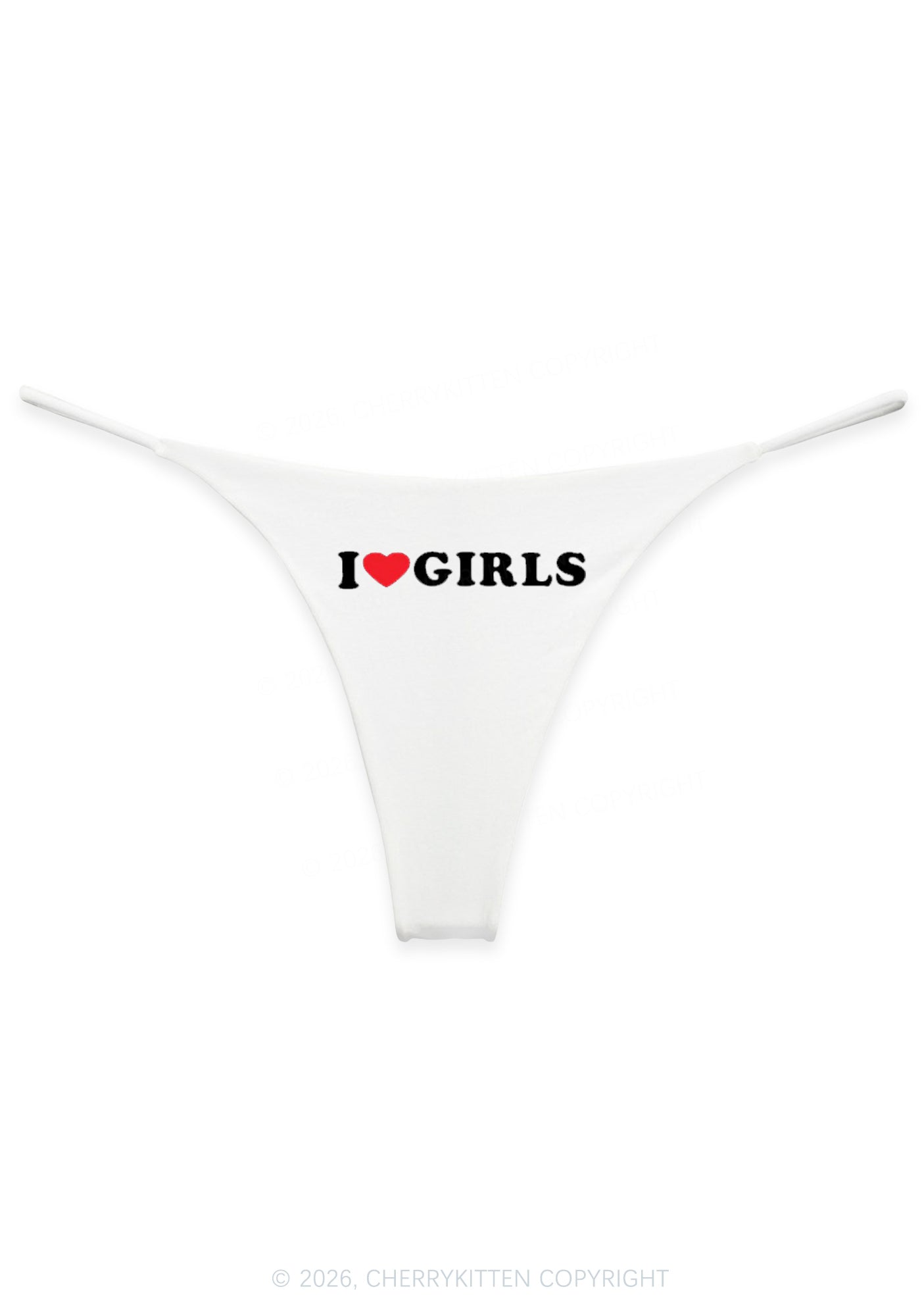 I Love Girls Pride Y2K Bikini String Thong Cherrykitten