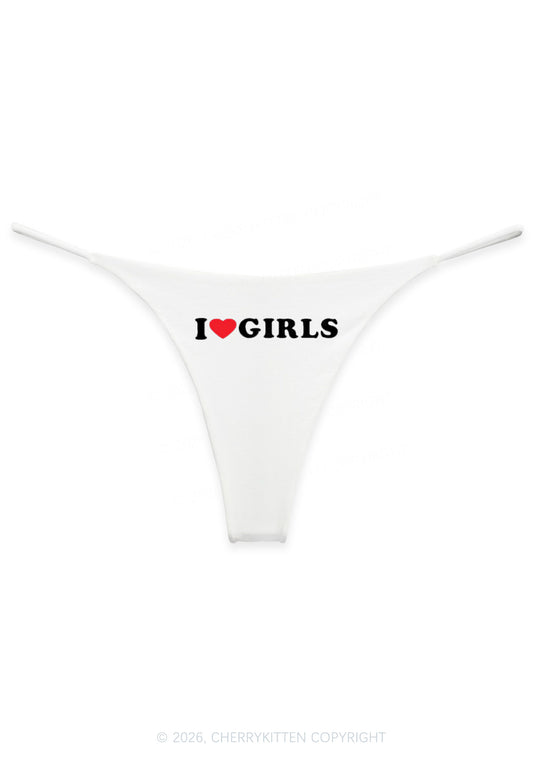 I Love Girls Pride Y2K Bikini String Thong Cherrykitten