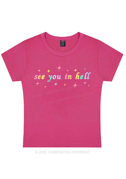 Curvy See You In Hell Pride Y2K Baby Tee Cherrykitten