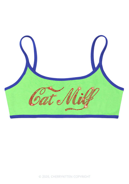 Rhinestone Cat Mxxf Y2K Super Crop Cami Cherrykitten