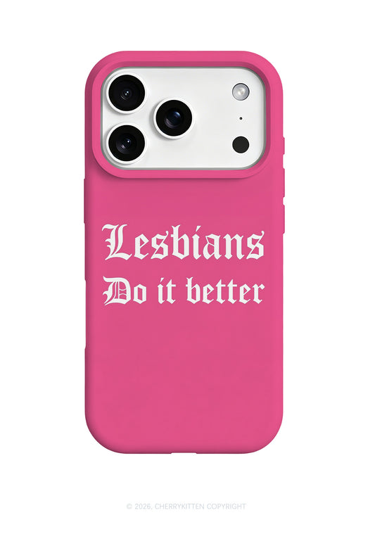 Pink Lesbians Do It Better Pride Y2K Phone Case Cherrykitten