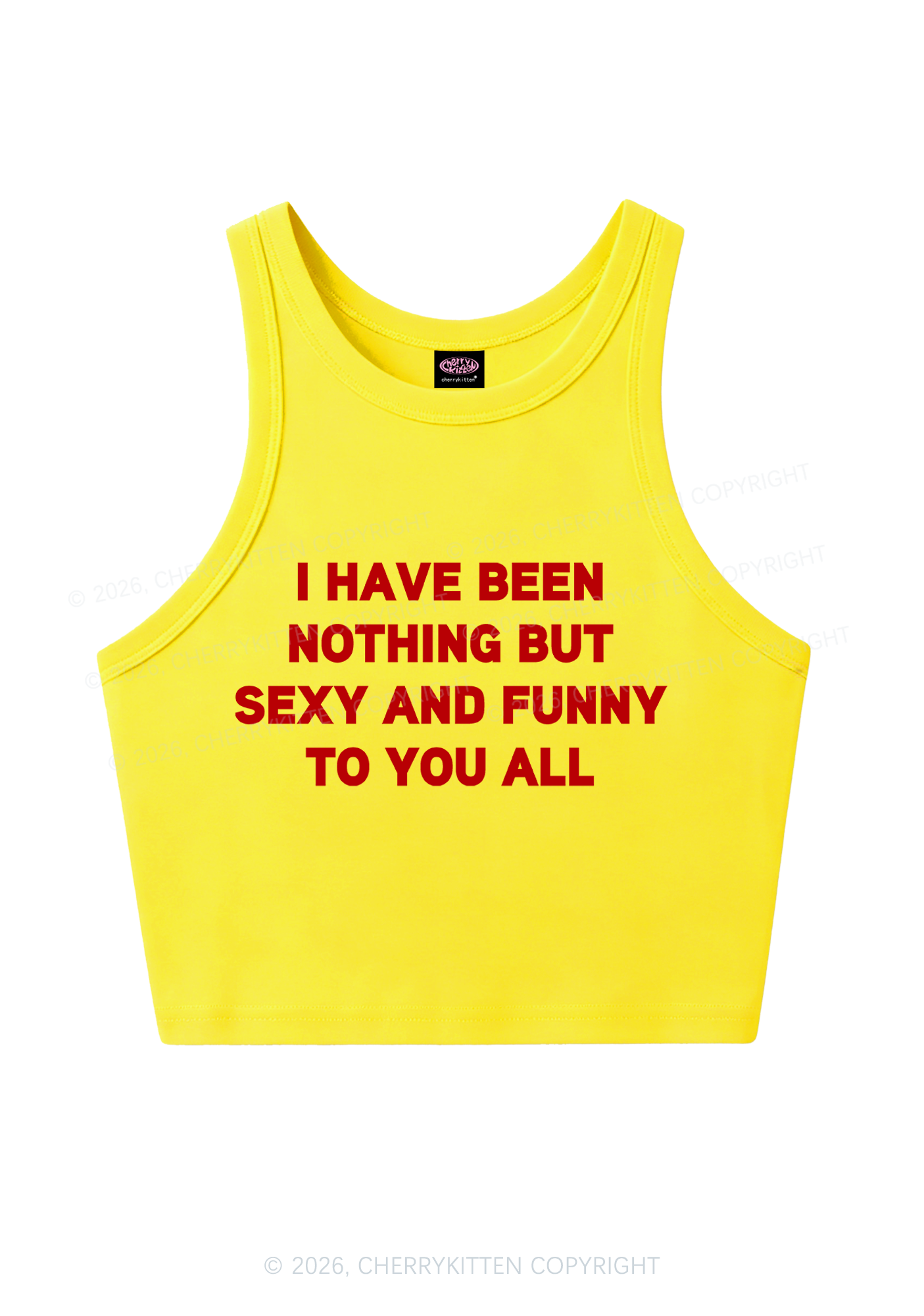 I Have Been Funny Y2K Crop Tank Top Cherrykitten